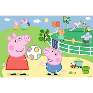 Puzzle 60 piese - Peppa Pig - Distractie cu prietenii | Trefl imagine