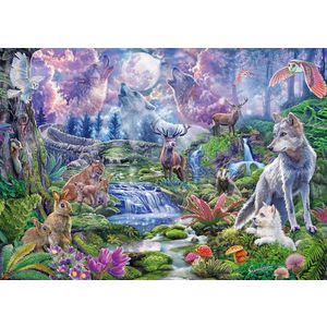 Puzzle 1000 piese - Steve Sundram - Moonlit Wildlife | Schmidt imagine