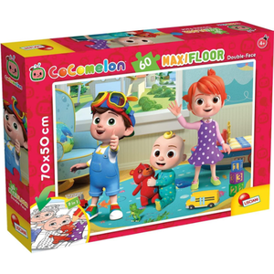 Puzzle de colorat Maxi - Cocomelon si ursuletul | Lisciani imagine