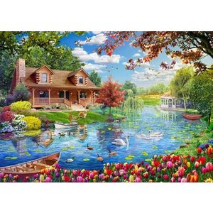 Puzzle 5000 piese - Casa de pe lac | Educa imagine