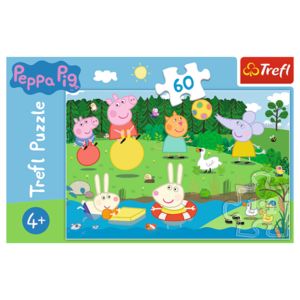 Puzzle 60 de piese - Peppa Pig - Distractie in vacanta | Trefl imagine