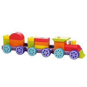 Jucarie din lemn - Cubika - Tren Rainbow Express | Cubika imagine