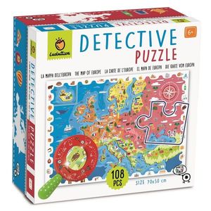 Puzzle 108 piese - Detective Puzzle - Harta Europei | Ludattica imagine