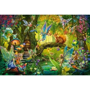 Puzzle 200 piese - Fairies In The Forest (cu bagheta magica) | Schmidt imagine