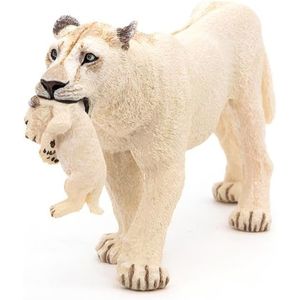 Figurina - Wild Animal Kingdom - White Lioness with Cub | Papo imagine