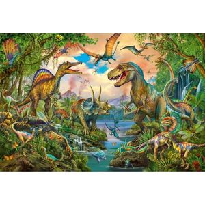 Puzzle 150 piese - Wild Dinosaurs (cu tatuaj) | Schmidt imagine