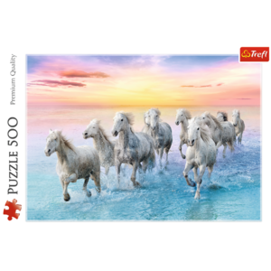 Puzzle 500 piese - Cai albi galopand | Trefl imagine