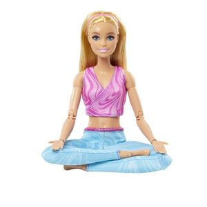 Papusa - Barbie Made to Move - Blonda cu top mov | Mattel imagine