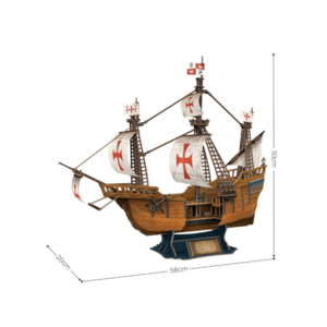 Puzzle 3D - Santa Maria Ship - 204 piese | CubicFun imagine