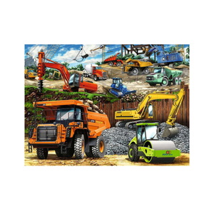 Puzzle calsic - Vehicule de constructii - 100 piese | Ravensburger imagine