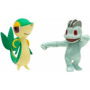 Set 2 figurine - Pokemon: Machop & Snivy | Jazwares imagine