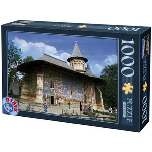 Puzzle 1000 piese - Imagini din Romania - Manastirea Voronet | D-Toys imagine