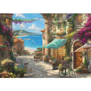 Puzzle 1000 de piese - Thomas Kinkade - Cafe on The Italien Riviera | Schmidt imagine