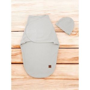 Sistem de infasare si caciulita MimiNu din bumbac Soft Gray imagine