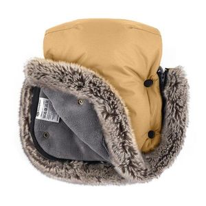 Manusi pentru carucior PetiteMars Furry cu blanita detasabila impermeabile Elegant Caramel imagine