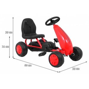 Kart cu pedale Gokart rosu imagine