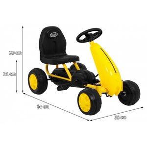 Kart cu pedale Gokart galben imagine