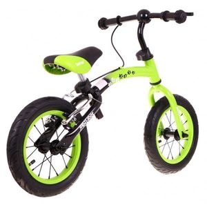 Bicicleta fara pedale cu frana, cadru variabil si roti gonflabile Boomerang SporTrike verde imagine