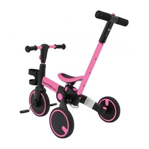 Tricicleta cu pedale 3 in 1 si roti din cauciuc SporTrike roz imagine