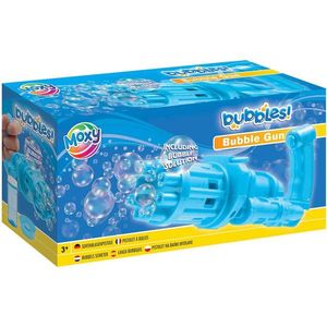 Pistol pentru baloane de sapun Bubble Shooter cu 50 ml solutie inclusa Moxy albastru imagine