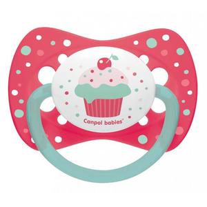 Suzeta silicon simetrica 0-6 m Cupcake roz imagine