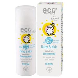 Crema Bio Protectie Solara Bebe si Copii SPF 50+ pentru Piele Foarte Sensibila Fara Parfum Eco Cosmetics, 50 ml imagine