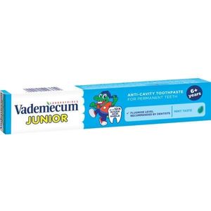 SHORT LIFE - Pasta de Dinti cu Aroma de Menta pentru Copii peste 6 Ani - Vademecum Laboratoires Junior + 6 Years Anti-Cavity ToothPaste for Permanent Teeth Mint Taste, 75 ml imagine