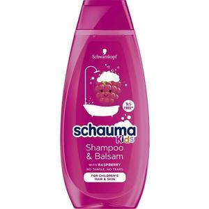 Sampon si Balsam cu Extract de Zmeura pentru Parul si Pielea Copiilor - Schwarzkopf Schauma Kids Shampoo & Balsam with Raspberry for Children's Hair & Skin, 400 ml imagine