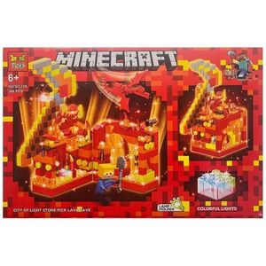 Set de constructie Minecraft City of Light, Stone Pick Lava Cave, 366 piese tip lego imagine