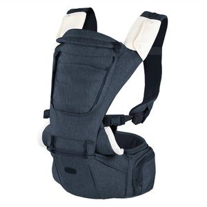 Marsupiu ergonomic multifunctional Chicco Hip Seat cu suport pentru sold, Denim (albastru), 0luni+ imagine