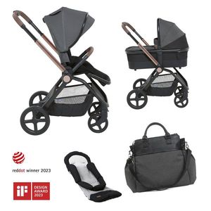 Carucior copii duo Chicco Mysa, BlackSatin (Negru), de la nastere pana la 22Kg imagine