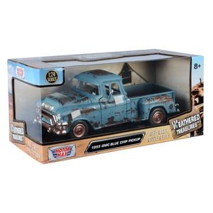 Masinuta metalica, Motormax, Weathered Treasures, 1955 GMC Blue Chip Pickup, 1: 24 imagine