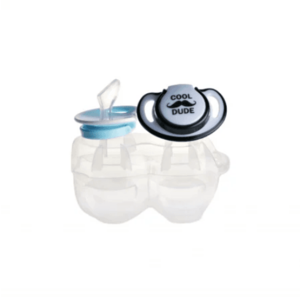 Set 2 suzete ortodontice din silicon si cutie sterilizare Minut Bab 6+ blue imagine