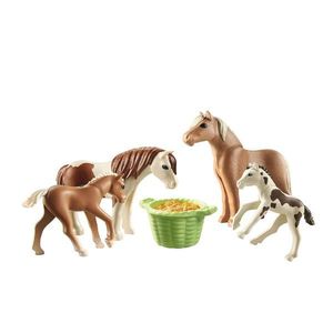 Set figurine - Pony Farm - 2 cai islandezi si manji | Playmobil imagine