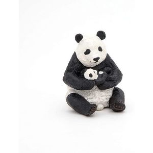 Figurina - Wild Animal Kingdom - Sitting Panda and Baby | Papo imagine