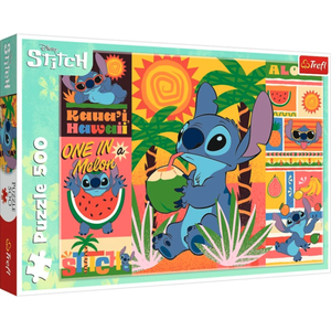 Puzzle 500 piese - Disney: Stitch in vacanta | Trefl imagine