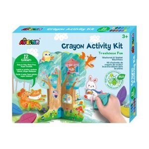 Kit de activitati cu creioane colorate - Distractie in casuta din copac imagine