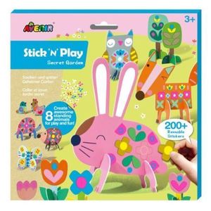 Joc creativ Stick N Play cu scene 3D si stickere repozitionabile - Gradina Secreta imagine