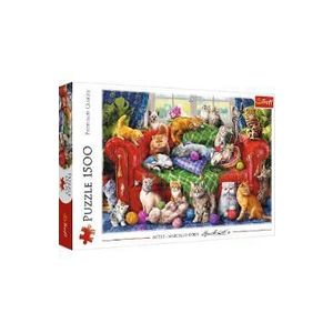 Puzzle 1500. Pisicutele pe canapea imagine