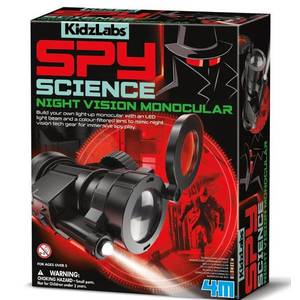 Set educativ, Kit Stem, 4M, Monocular cu vedere nocturna, Kidzlabs imagine