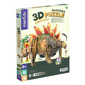 Puzzle 3D reglabil, mierEdu, Stegosaurus Deluxe, 154 piese imagine