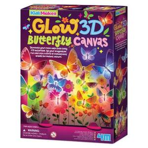 Set creativ, 4M, Panou luminos cu fluturi 3D, Kidzmaker imagine