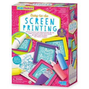 Set creativ, 4M, Kit de serigrafie pentru copii, usor de realizat, Kidzmaker imagine