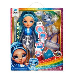 Papusa Rainbow High, Sparkle Slime, Skyler Blue, 120216EU imagine