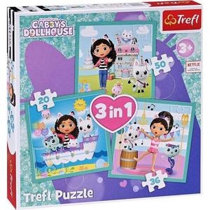 Puzzle 3 in 1. Gabby's Dollhouse. Activitatile lui Gabby imagine