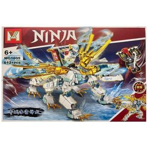 Set de constructie Ninjago 2 in 1, Dragon si Robot, 612 piese tip lego imagine