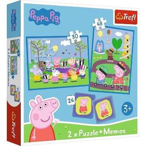 Puzzle 2 in 1: Memo Peppa Pig. Momentele fericite imagine