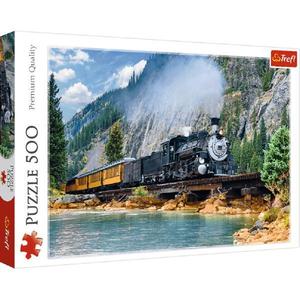 Puzzle 500. Tren prin munti imagine