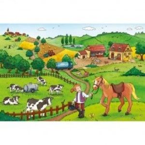 Puzzle munca la ferma 2x12 piese imagine