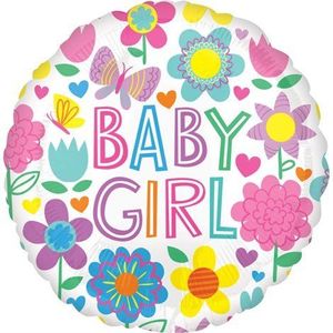 Balon folie baby girl 45 cm Amscan AM4165301 imagine